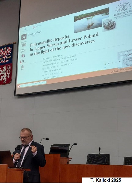 The speaker's scientific presentation